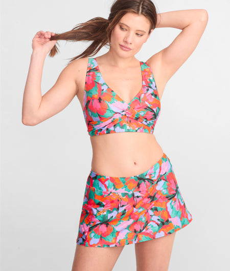 Printed Elsie Underwire Wrap Bikini Top