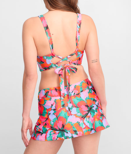 Printed Elsie Underwire Wrap Bikini Top: Hummingbird Cove