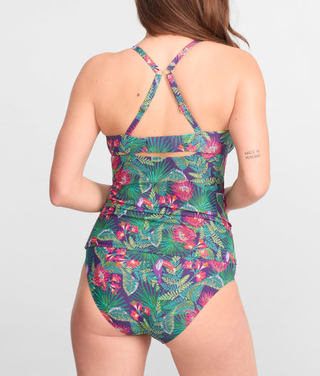 Printed Serena Underwire Tankini Top