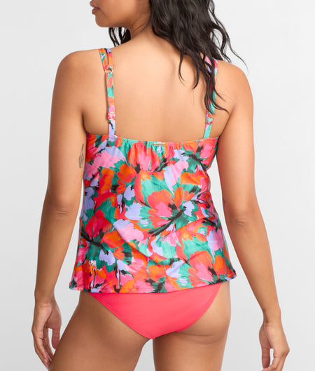 Printed Taylor Underwire Tankini Top: Hummingbird Cove