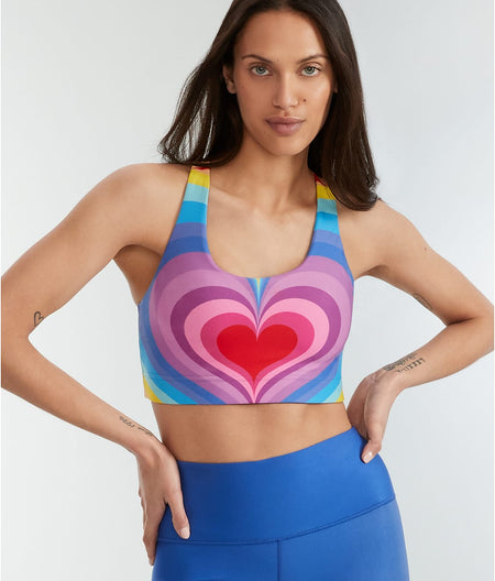 Psychedelic Heart DuoKnit Wire-Free Sports Bra