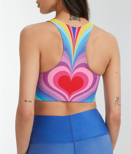 Psychedelic Heart DuoKnit Wire-Free Sports Bra