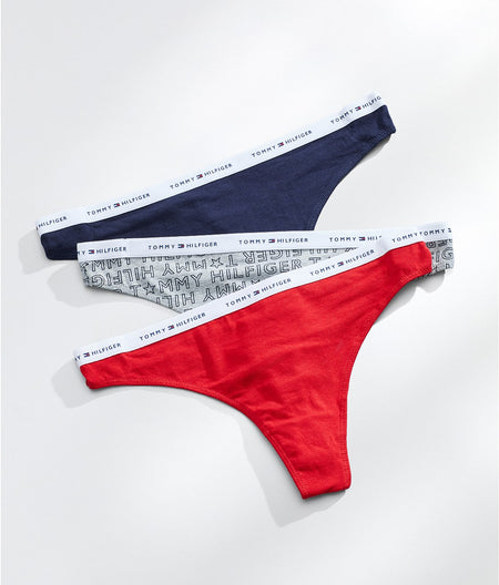 Classic Cotton Logo Thong 3-Pack