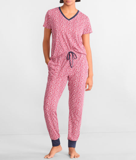 Floral Knit Jogger Pajama Set