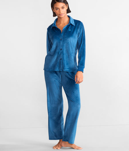 Velour Knit Pajama Set