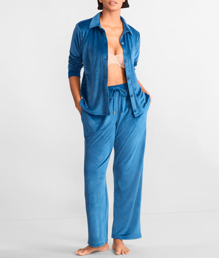 Velour Knit Pajama Set