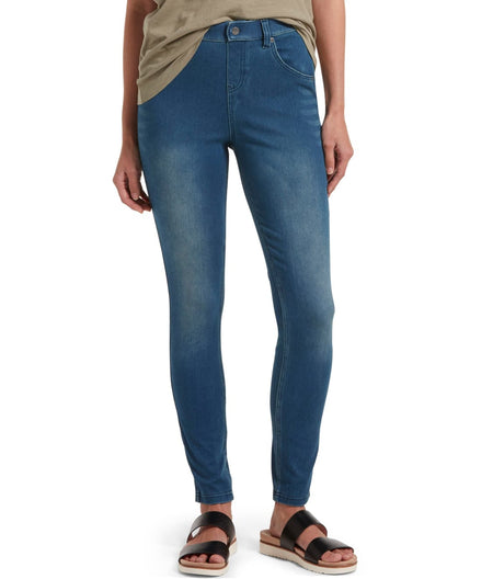 High-Waist Denim Leggings