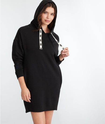 Aderyn Brushed Fleece Knit Hoodie Dress