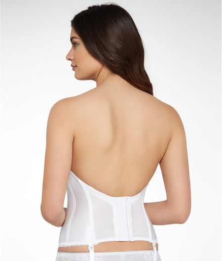 Strapless Plunge Backless Bustier