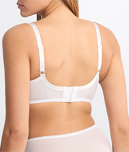 Retro Chic Bra: White