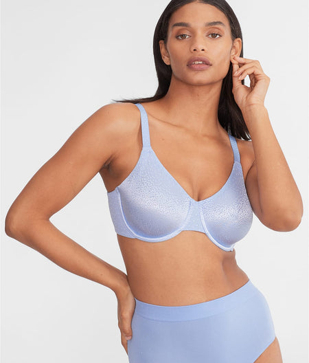 Back Appeal Seamless Bra: Blue Hydrangea