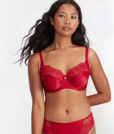 Side Note Satin Side Support Bra