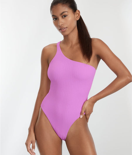 Ultra Texture One-Shoulder One-Piece