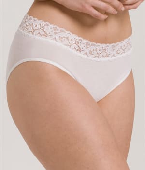 Moments Lace Trim Cotton Hipster: undefined