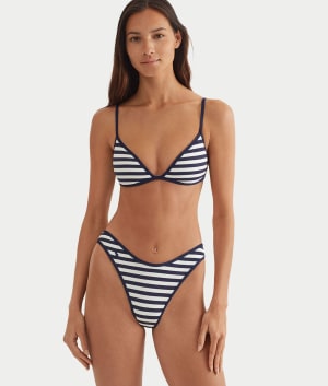 Tipped Bralette Bikini Top: default