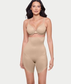 Showstopper Slanted Hem High-Waist Thigh Slimmer: undefined