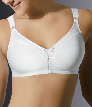 Double Support Cotton Wire-Free Bra: undefined