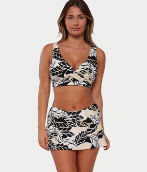 Printed Sporty Skirted Bikini Bottom: undefined