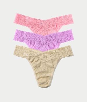 Signature Lace Original Rise Thong Fashion 3-Pack: undefined