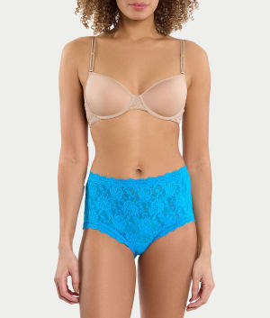 Signature Lace High-Waist Boyshort: undefined