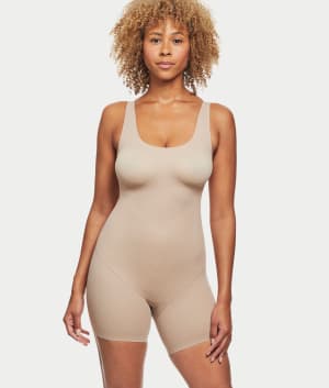 Iconic Core Mid-Thigh Booty Lift Shaping Bodysuit: undefined