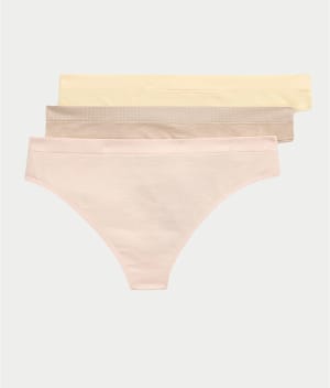 Monogram Mesh Thong 3-Pack: undefined