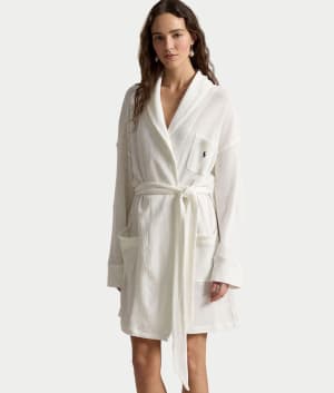 Waffle Knit Robe: undefined