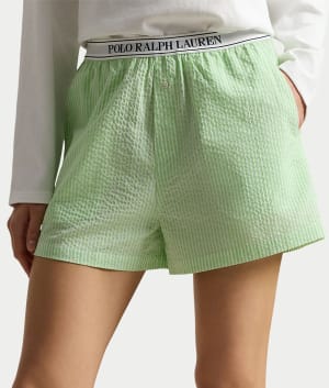 Seersucker Woven Boxer: undefined