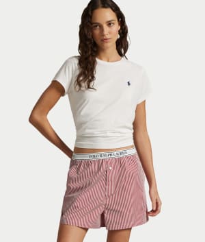 Woven Stripe Boxer: undefined