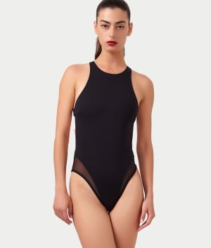 High-Neck One-Piece: undefined