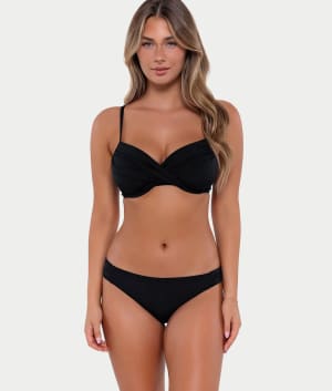 Black Crossroads Bikini Top: undefined