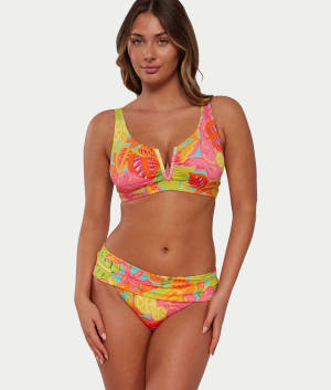 Printed Vienna V-Wire Bikini Top: undefined