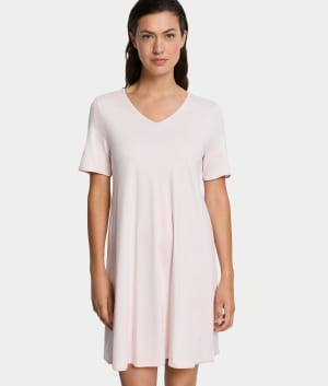 Cotton Silk V-Neck Cotton Nightgown: undefined