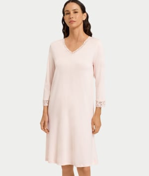Moments Lace Trim Cotton Nightgown: Crystal Pink