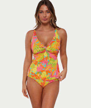 Printed Forever Underwire Tankini Top: undefined