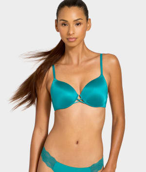 Undercover Plunge T-Shirt Bra: Deep Lake