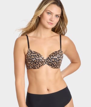 Undercover Plunge T-Shirt Bra: Leopard