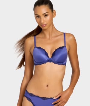 Future Foundation Lace T-Shirt Bra: Spectrum Blue