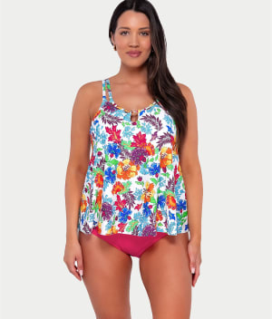 Sadie High-Neck Tankini Top: undefined