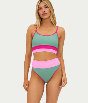 Emmy High-Waist Bikini Bottom: undefined