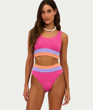 Heidi High-Waist Bikini Bottom: undefined