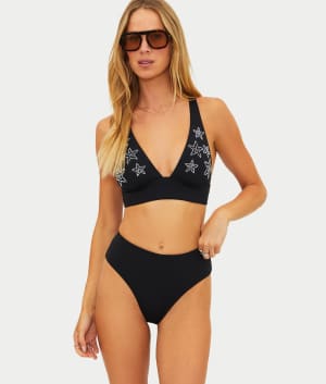 Rozli High-Waist Bikini Bottom: undefined