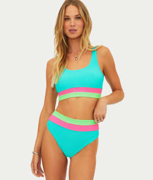 Heidi High-Waist Bikini Bottom: undefined