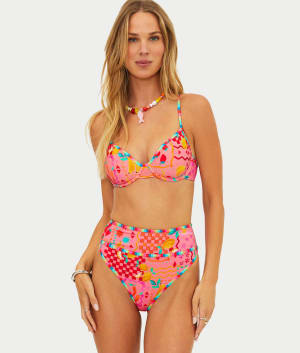 Carlotta High-Waist Bikini Bottom: undefined