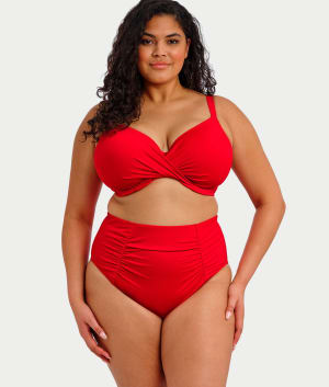 Plus Size Plain Sailing Twist Bikini Top: undefined