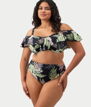 Plus Size Tropical Retreat Adjustable Bikini Bottom: undefined