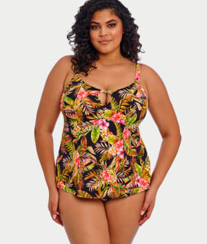 Plus Size Tiger Valley Tankini Top: undefined