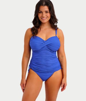 Beach Waves Twist Underwire Tankini Top: Ultramarine