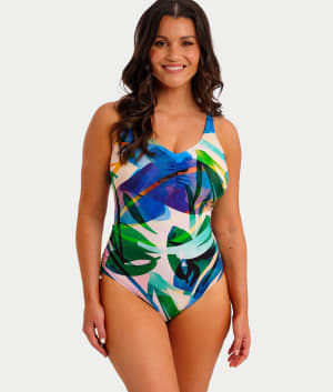 Molokai Shores V-Neck Underwire One-Piece Swimsuit: undefined