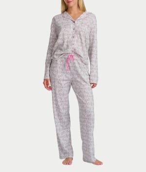 Girlfriend Knit Long Sleeve Pajama Set: undefined